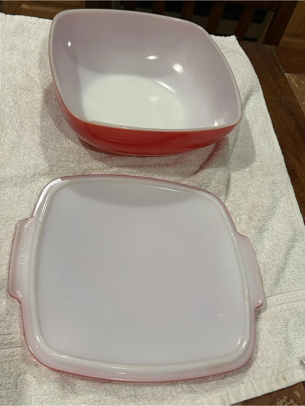 Pyrex Red Covered Casserole Dish